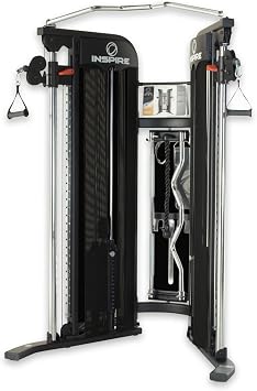 Inspire Fitness FT1 Functional Trainer - Compact at Home Workout Machine with Accessories - Two 165 lb Weight Stacks - Smooth Glide Cable Machine