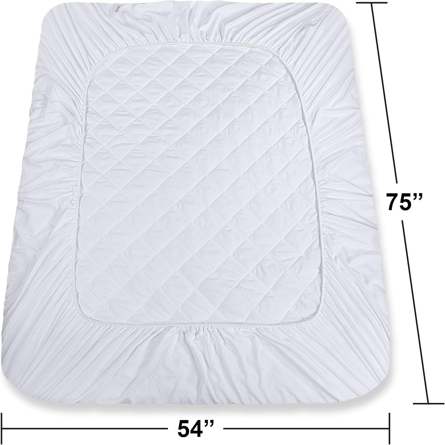 Utopia Bedding 2 Pack Quilted Fitted Mattress Pad, Full Size, Elastic Fitted Mattress Topper Protector and Cover with Deep Pocket Stretches up to 16 Inches, Machine Washable (White) - Image 4