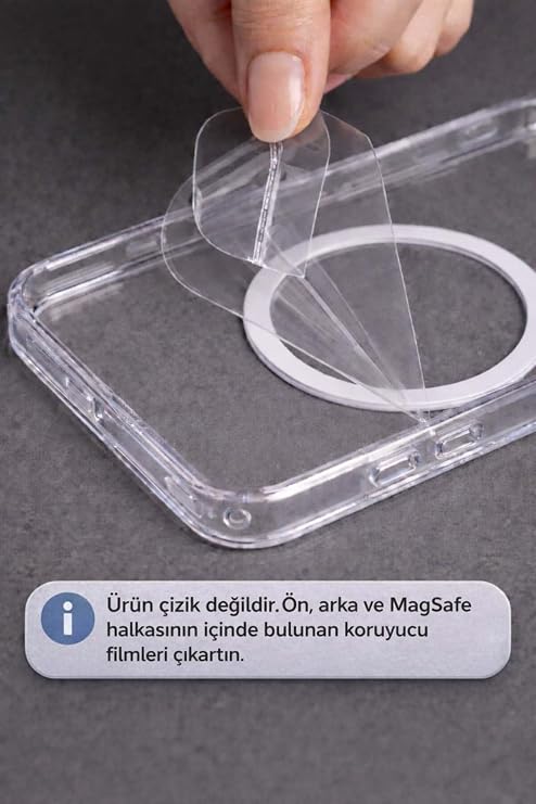 Fenza Xiaomi 17 ile Uyumlu Güçlü Mıknatıslı MagSafe Şeffaf Kamera Korumalı Telefon Kılıfı