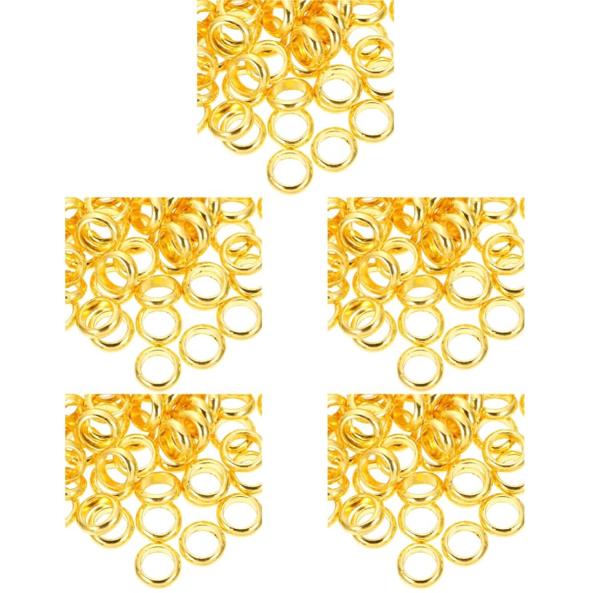 Gadpiparty 5 Series Accesorios De Cuentas Para Hacer Tú Mismo Pulseras Cuentas Espaciadoras Doradas Coloridas Para Hacer Joyas Espaciadoras Decorativas 100 piezas*5