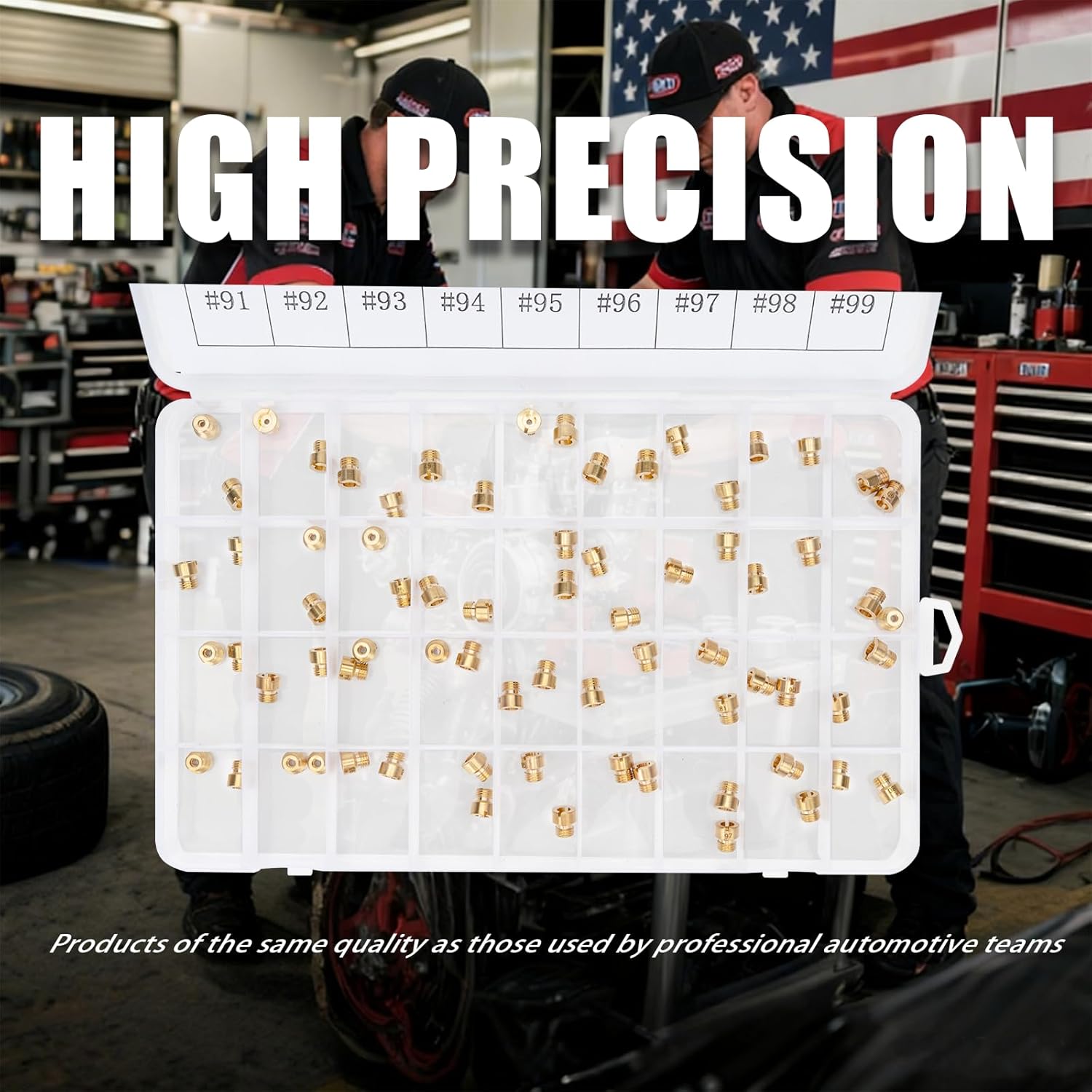 36-181 Carburetor Metering Main Jet Assortment Kit #64-99 (2 Each of Sizes) Fit for Holley Carb 1/4''-32 Gas Main Carburetors 2010 2300 4010 4011 4150 4160 4500 Models