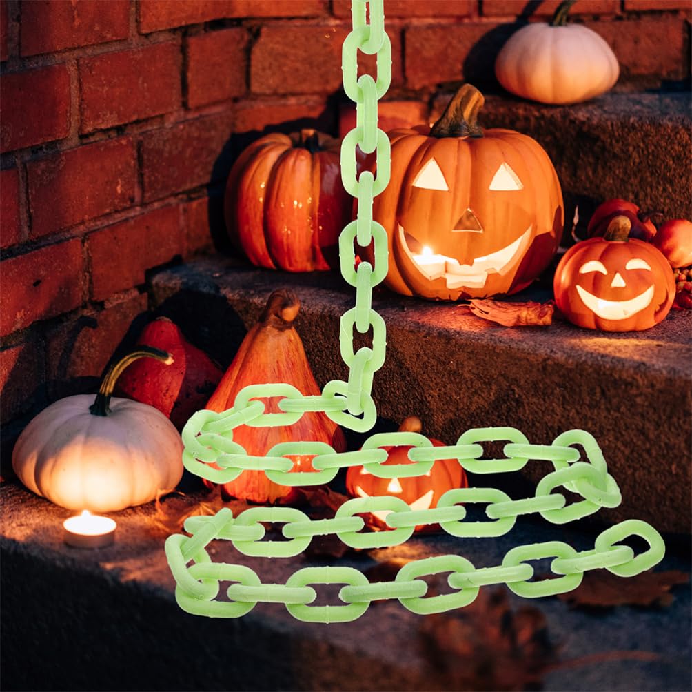 Catena di Plastica Luminosa per Halloween Catena Finta Che Si Illumina al Buio Oggetto di Scena per Cosplay e Feste