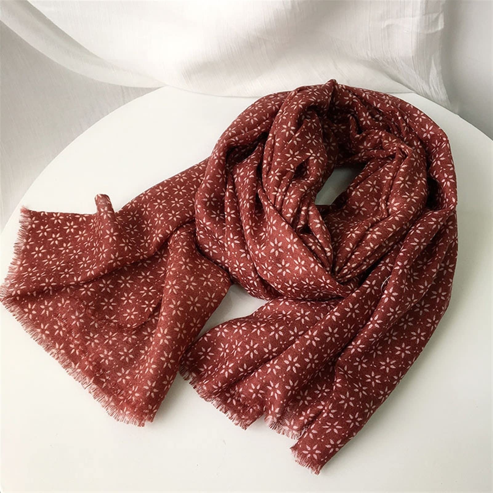 Damen Herbst und Winter 200 Wollschal Leichter Reiner handgemachter Retro-Plaid-Seidenschal Damenschal (Farbe: A Größe 95x205cm) (a