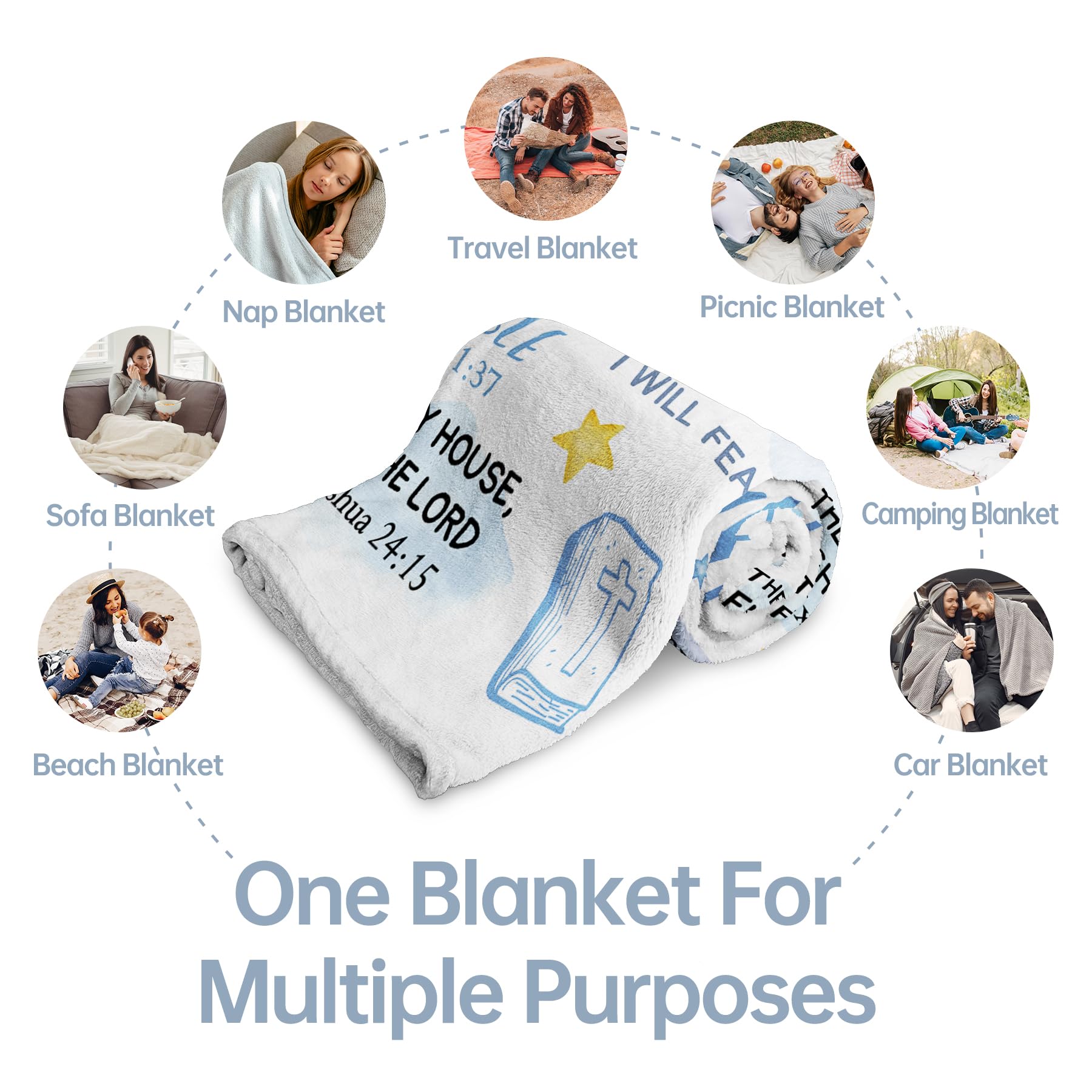 Baptism Gifts for Boys, I Am a Child of God Blanket, Christian Gifts for Men Birthday, Teen Boy Gifts Trendy Stuff, Inspirational Confirmation & First Communion Gifts for Boys (50 * 60)