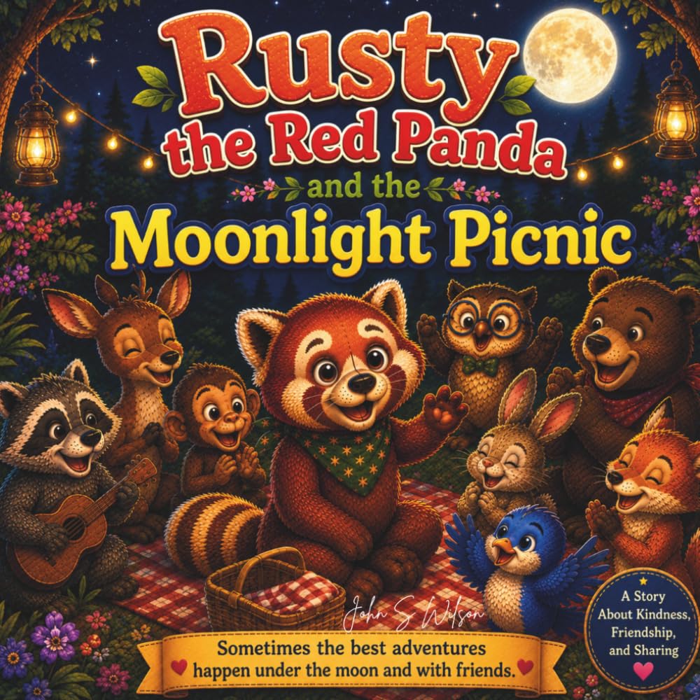 Rusty the Red Panda and the Moonlight Picnic: A Magical Moonlit Adventure About Friendship and Helping Others