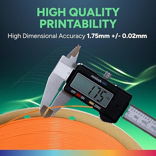 Vista 148 de OVERTURE - Filamento de TPU de alta velocidad 1/16 pulgadas, rollo flexible 95A, impresora 3D, precisión dimensional +/- 0.001 pulgada, se adapta a