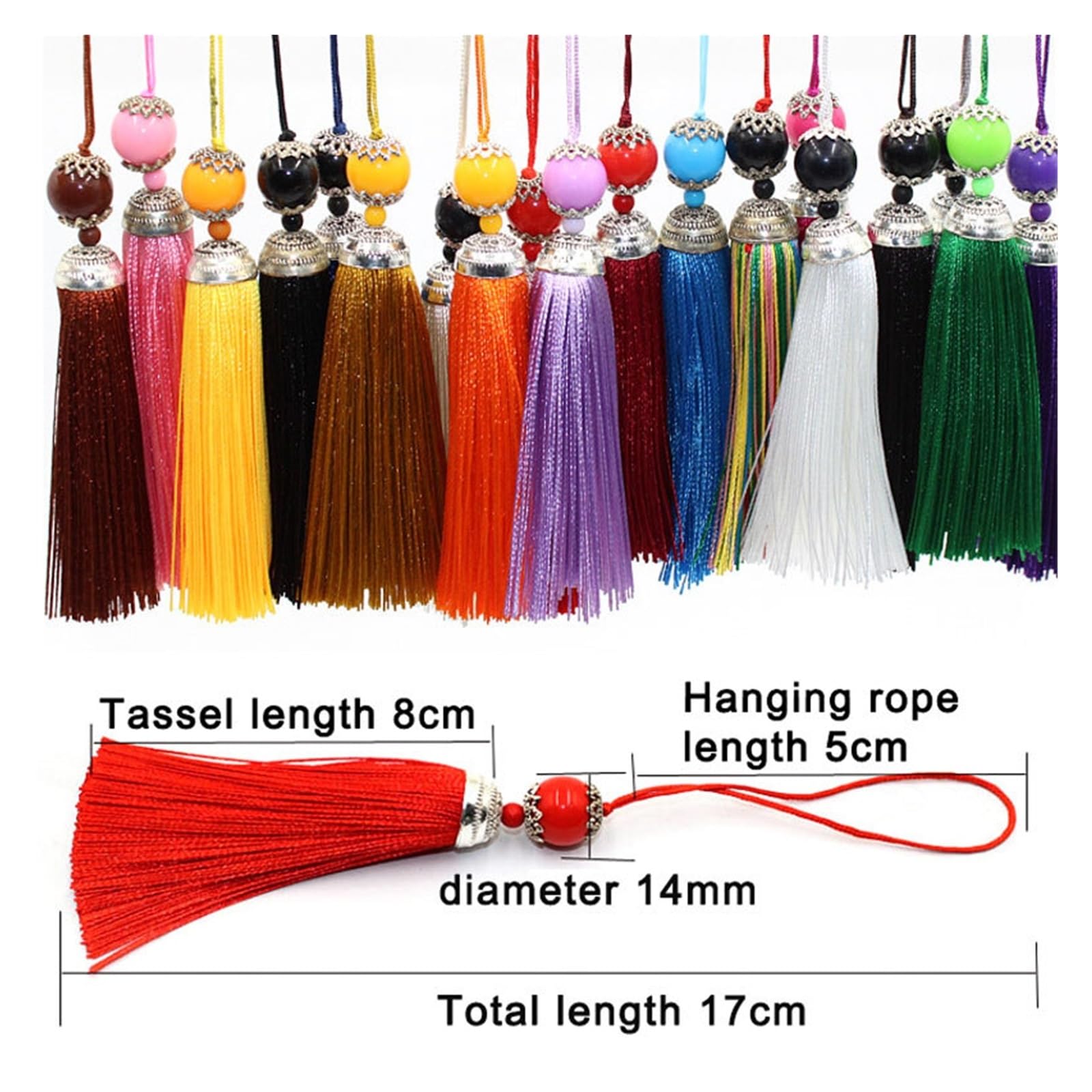 Nappine 20 nappe artigianali con perline da 15 cm
