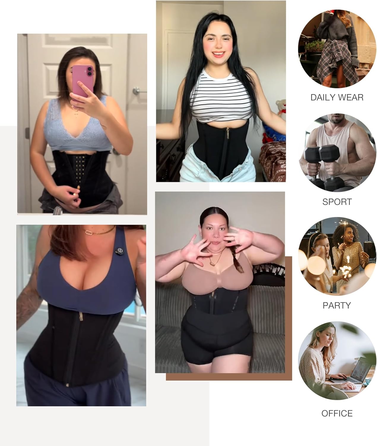 Lover-Beauty Waist Trainer for Women Corset Shapewear Tummy Control Workout Waist Cincher Body Shaper Girdle - Image 4