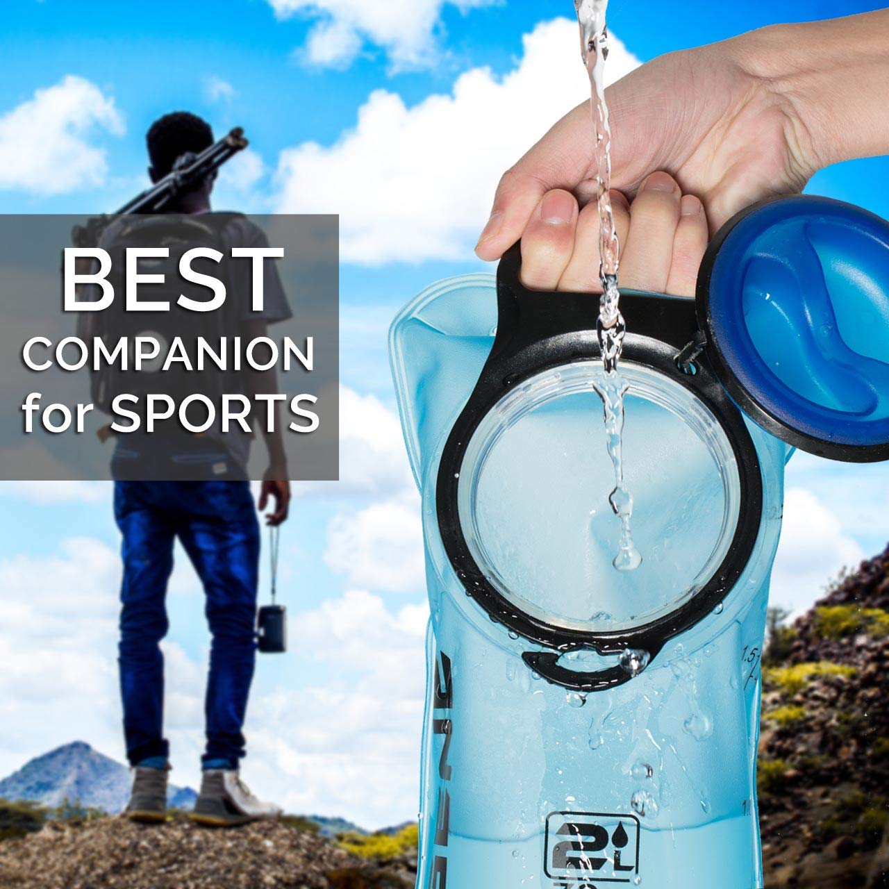 CybGene Poche à Eau Pour Sac à Dos, Poche D'hydratation à