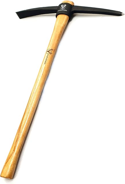 Staplefords Reinforced Steel Pick Axe with Shock Absorbing Hardwood Handle - 900mm length L