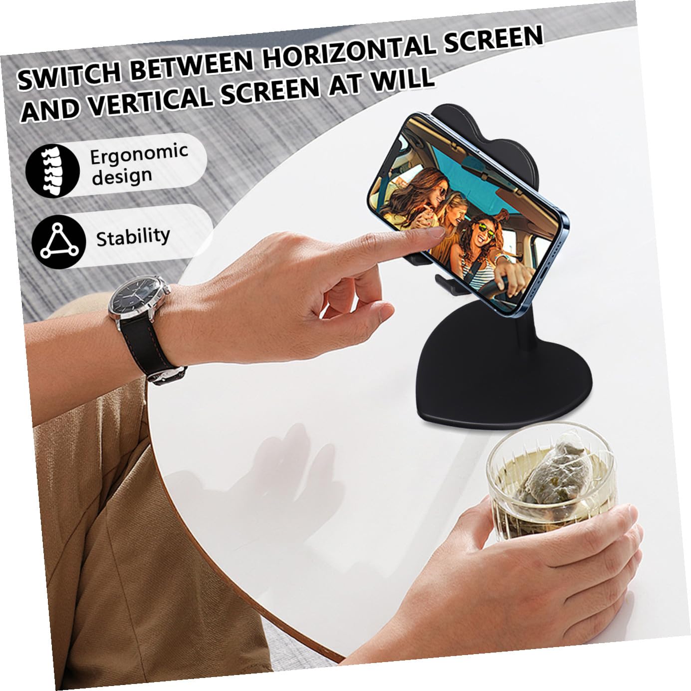 jojofuny Supporto Per Tablet Con Impugnatura Per Telefono Cellulare A Forma Di Cuore Da 3 Pezzi Ampia Di Utilizzo