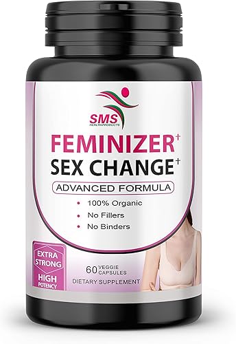 Feminizer Cápsulas de cambio de sexo Pueraria Mirifica potente complejo de hormona estrógeno para mujeres trans - Pechos Glúteos Pelo Piel Uñas