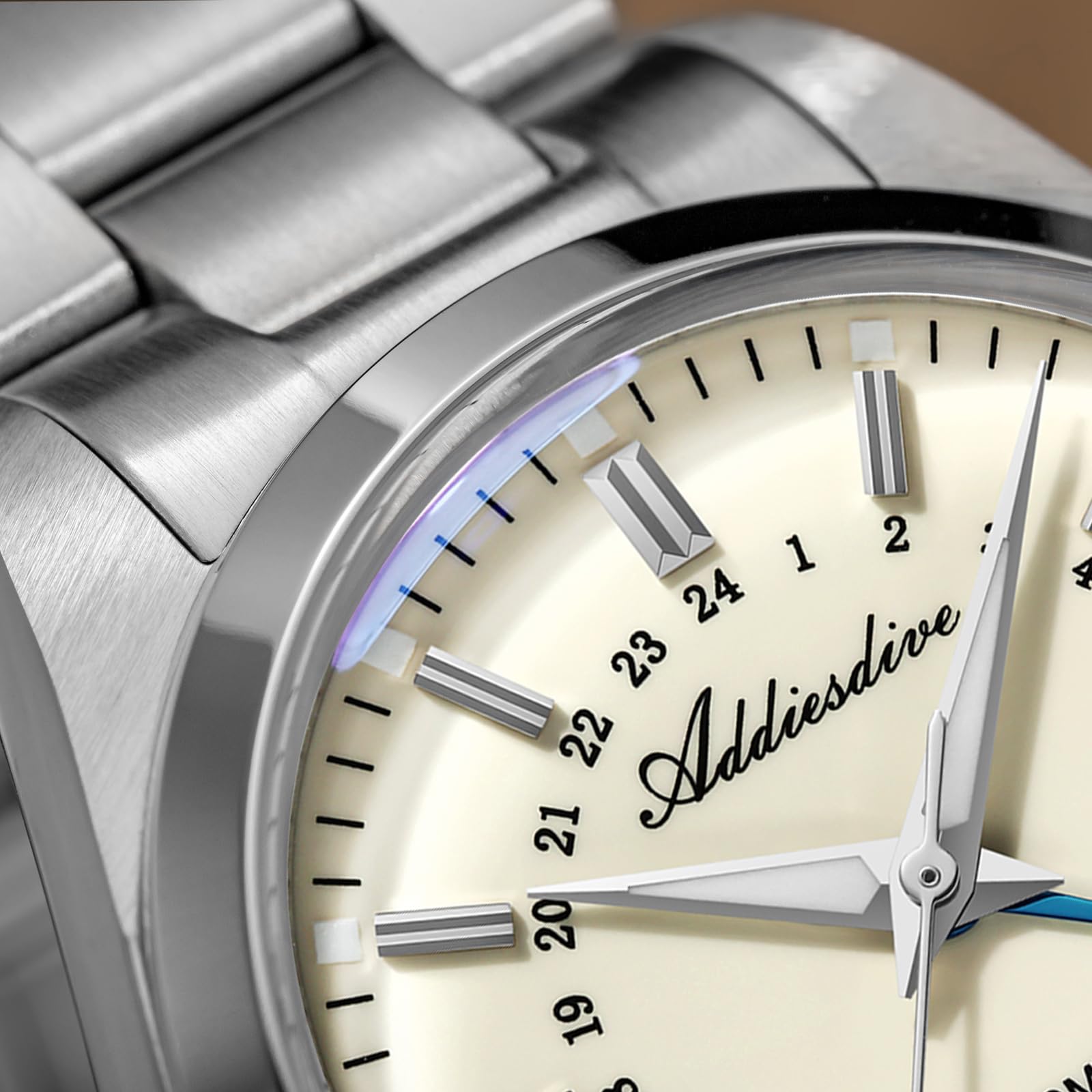 ADDIESDIVE 36 mm kleines Zifferblatt GMT Herrenuhr Diver wasserdicht 100 m Ronda 515-24H Edelstahl