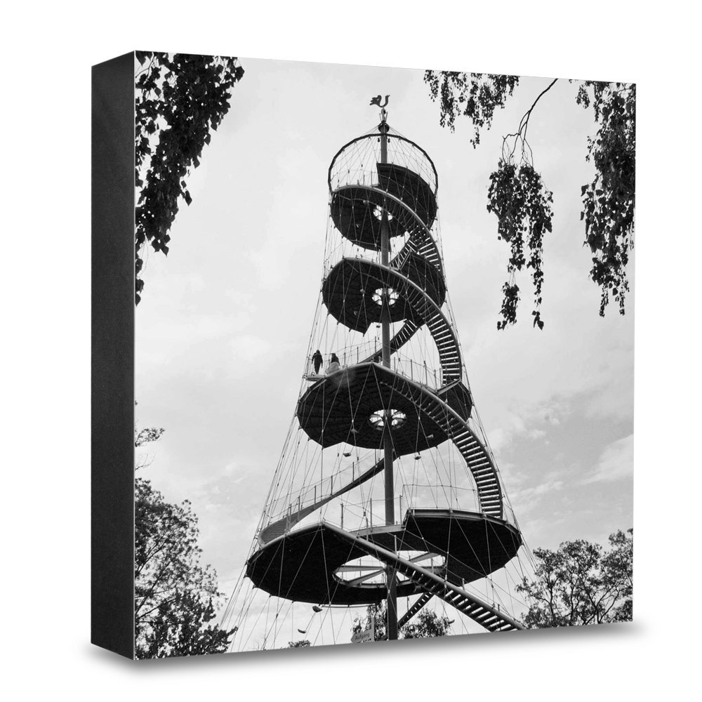 Bloc photo en bois Tour de Killesberg 20 cm haut de gamme