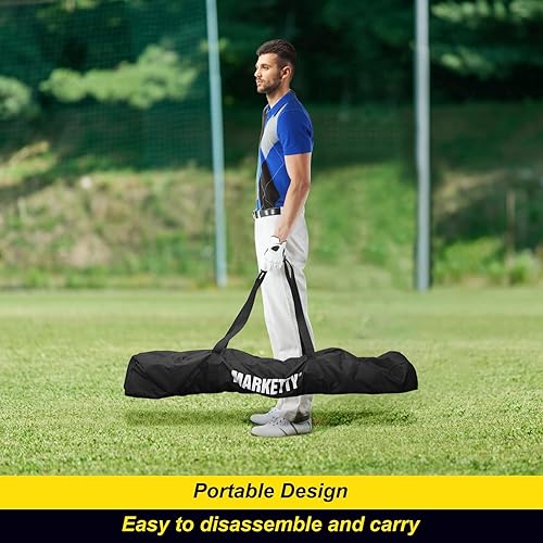 Miniatura 5 de MARKETTY Entrenador de bateo de béisbol, sistema portátil de práctica de bateoentrenamiento de swing de bateo, entrenador de bateo de béisbol y