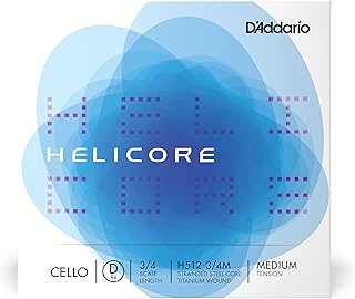 D'Addario Helicore 3/4 Scale Medium Tension Single D String for Cello