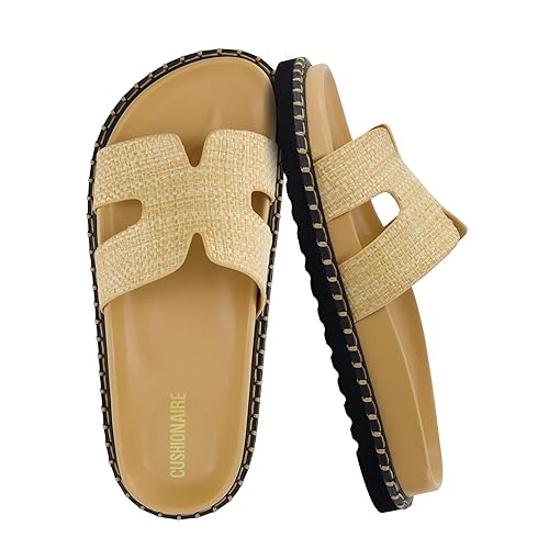 Crisp Women’s Slide Sandal – Faux Leather Cutout Slip-On with