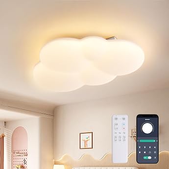 LED Ceiling Light Bedroom 40 cm Childrens Room Lamp Ceiling Dimmable [Energy Class F]