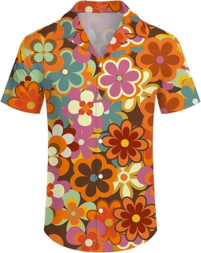 Miniatura 3 de Conjunto de camisa y pantalones cortos de los años 80 para hombre, traje de los años 80 y 90, trajes de camisa de los años 90 con sombreros de