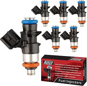 Set Of 6 Upgraded 19LB Bosch Fuel Injectors For Jeep/Dodge/Chrysler 3.3L & 4.0L Engines