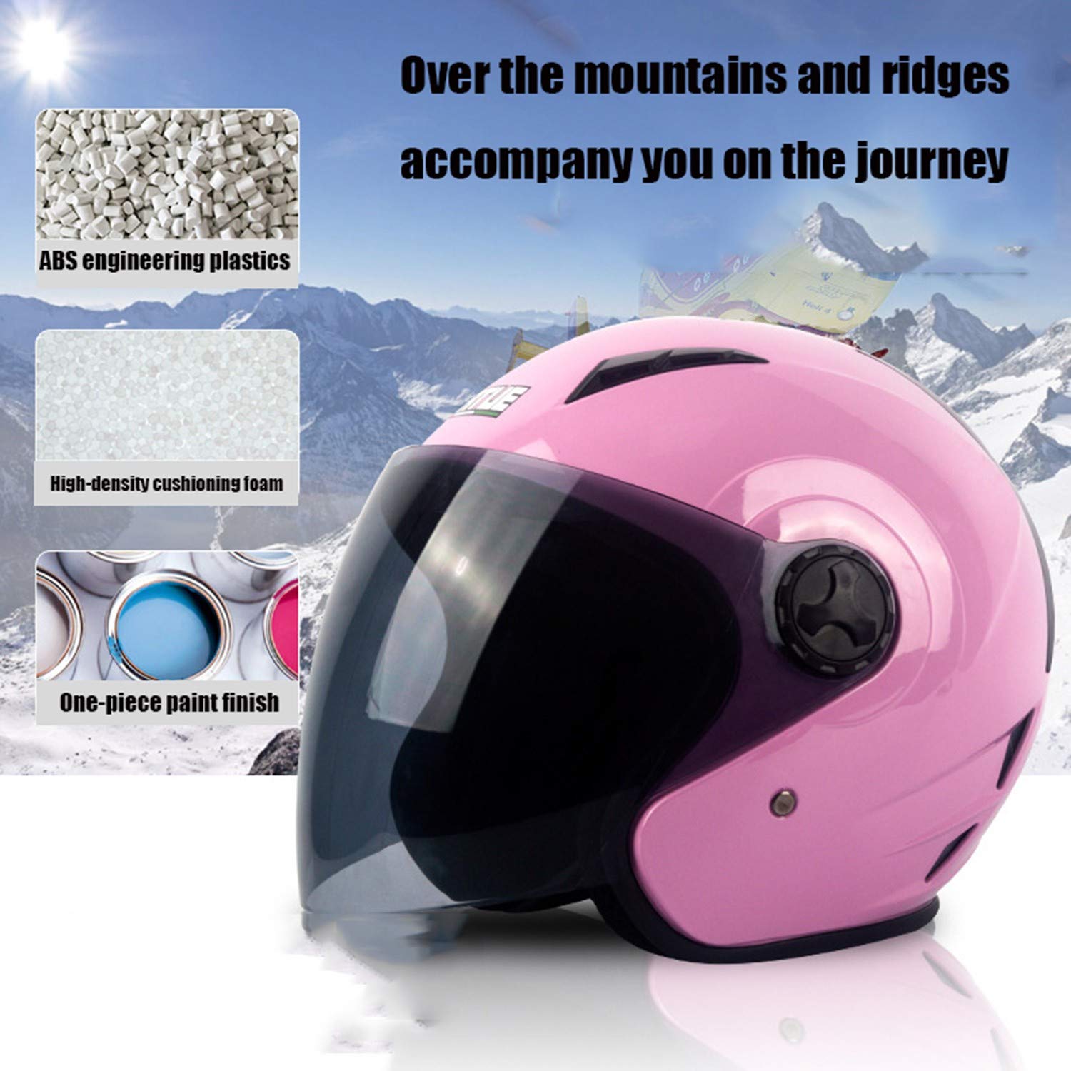 Casque Jet Moto Bluetooth ECE Homologué Casques de Moto électrique Scooter avec Double Visière Casque avec Haut-Parleur Intégré pour Une Réponse Automatique