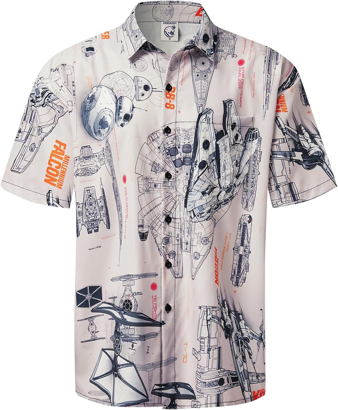 Hardaddy Men's Hawaiian Shirt Short Sleeves Printed Button Down Summer Beach Casual Shirts