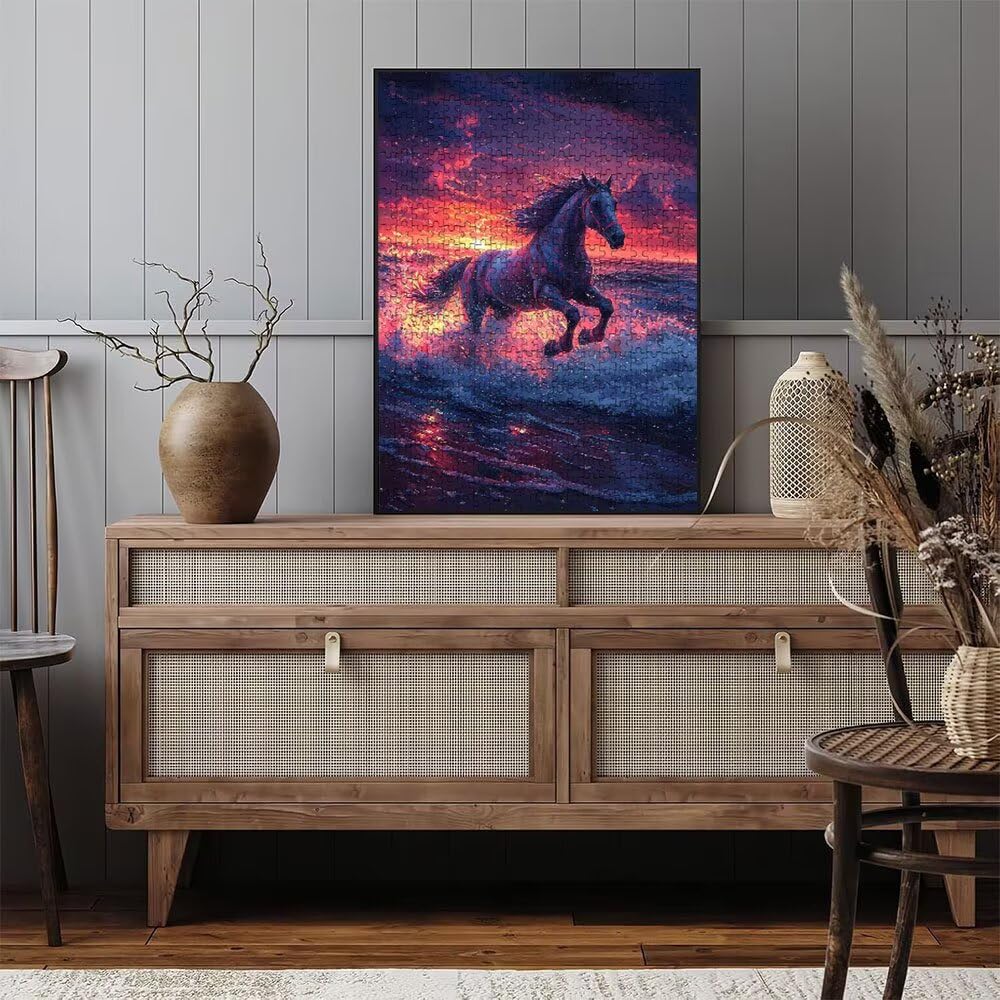 Puzzle 4000 Pezzi, Cavallo Di Sera 3D Puzzle per Adulti Impegnativo, Educa Puzzles Artistico, Divertente E Stimolante Puzzles Decorativo per La Famiglia, Regalo e Decorazione Pareti DX0YL6-901