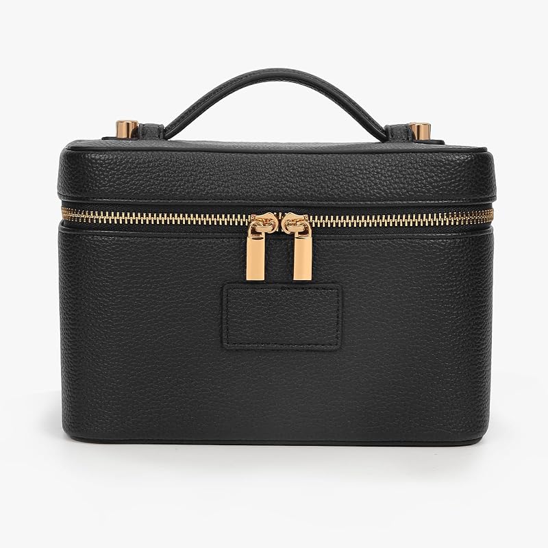 Necessaire organizadora de maquiagem AnBlack com divisória removível, preta