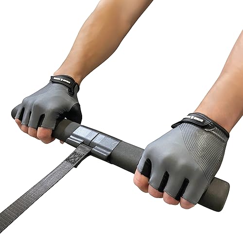Guantes de remo sin dedos. Guantes de fitness perfectos para máquina de remo, bicicleta estática, levantamiento de pesas, ciclismo, entrenamiento,
