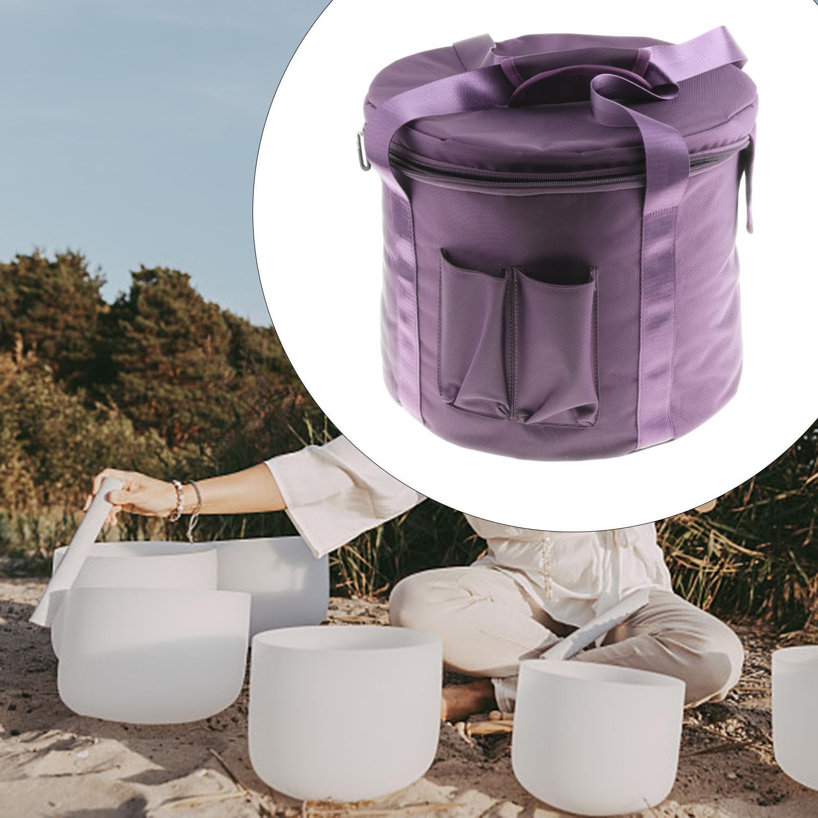 Garende Crystal Singing Bowls Carrying Case Travel Bag Padded Thick Instrument Bag Sound Bowl Case for Meditation Traveling Yoga, 14 inch