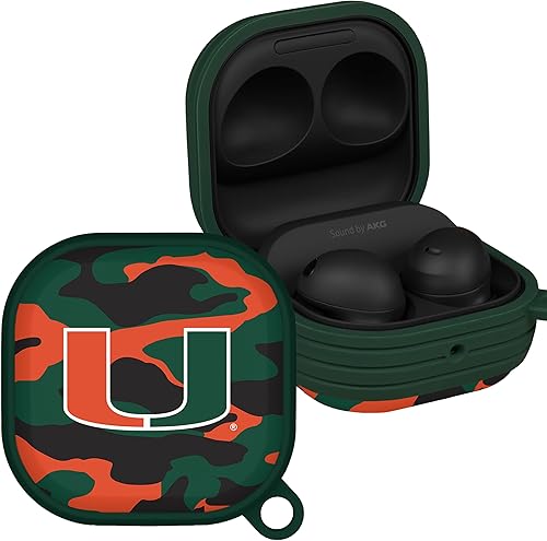 AFFINITY BANDS Miami Hurricanes Camo HDX - Funda compatible con Samsung Galaxy Buds Pro