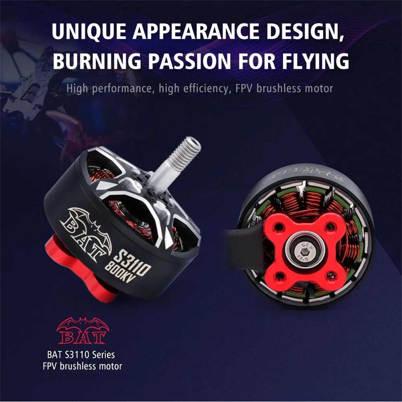 S3110 800KV Outrunner bürstenloser Motor mit Schraubensatz für RC FPV Racing Drohne Quadcopter mit großer Reichweite
