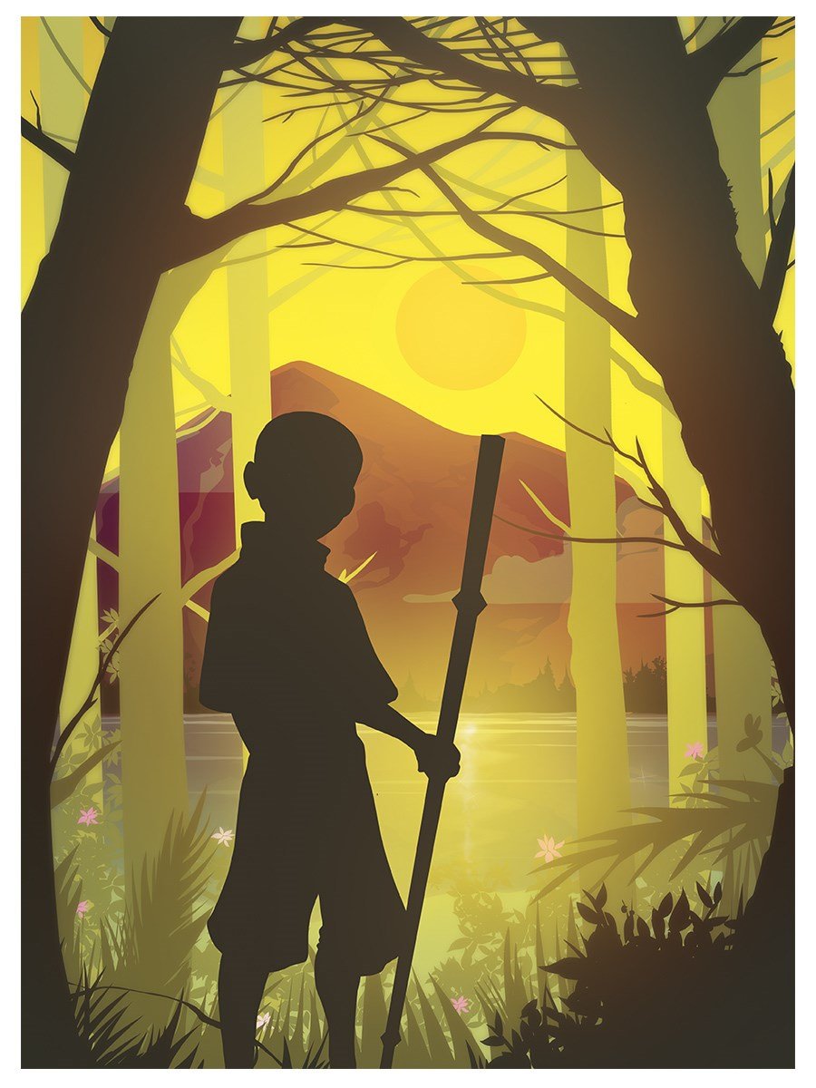 Grindstore Nc Airbender Sunset Mini Poster 32X44cm