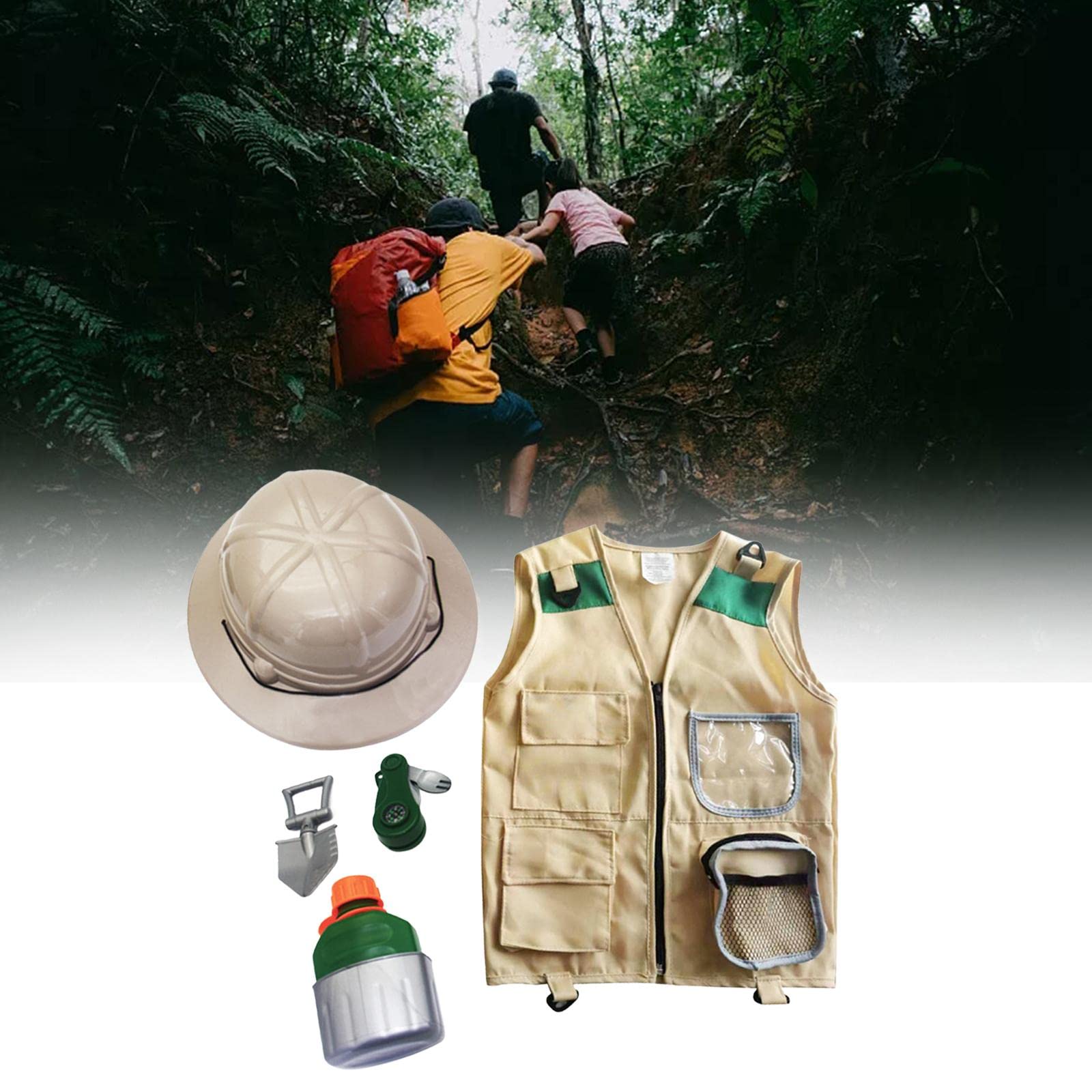 5er-Set Outdoor-Abenteuer-Kits, Lernspielzeug, Hinterhof-Kostüm, waschbar, Cargo-Weste, Stil A