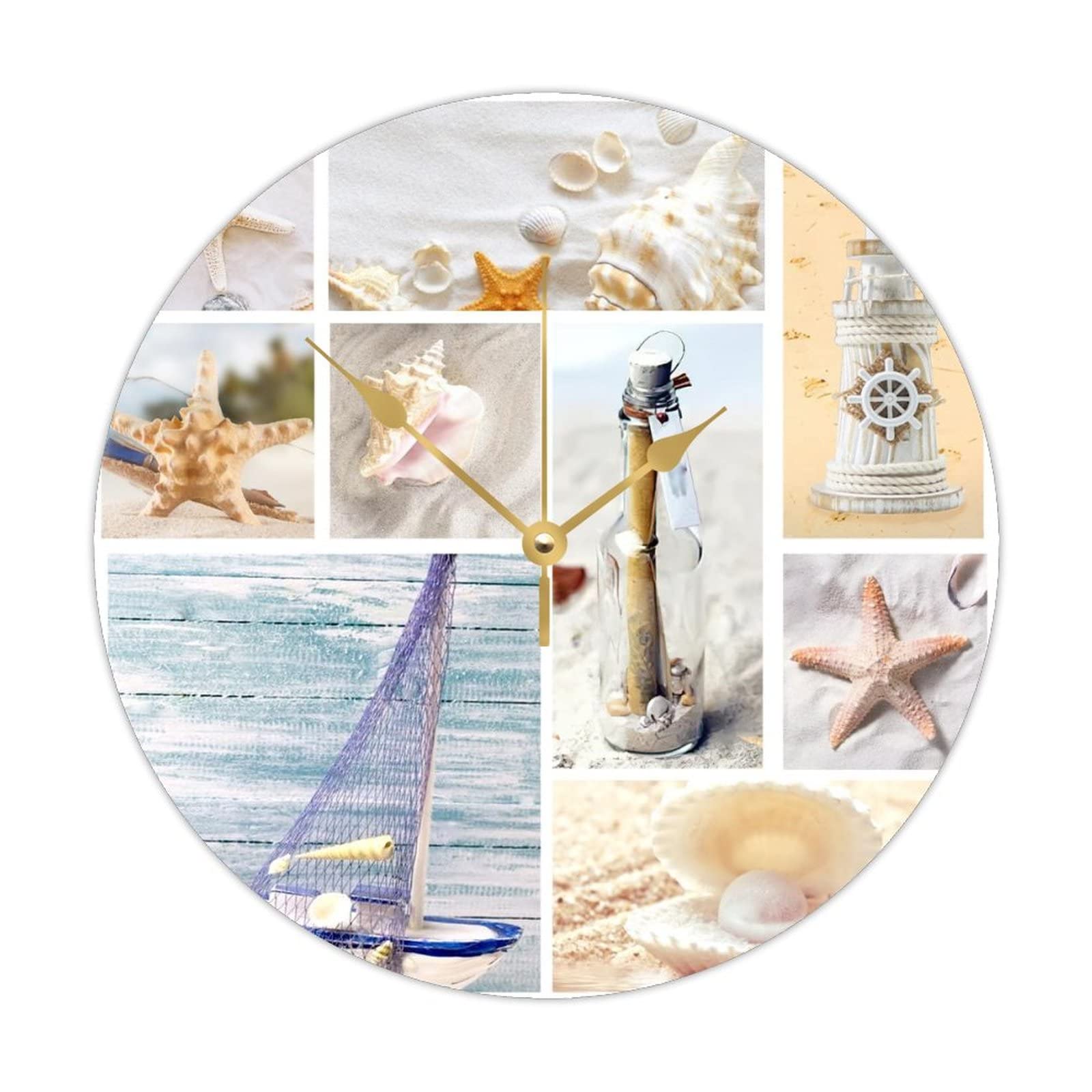 Horloge murale ronde en bois ocean pour habiller un mur vide avec style marin