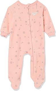 Girls' One Piece Zip-Up Jumpsuit Coverall Sleep and Play Footie/Onesie Pajamas, Powder Pink, 6/9M