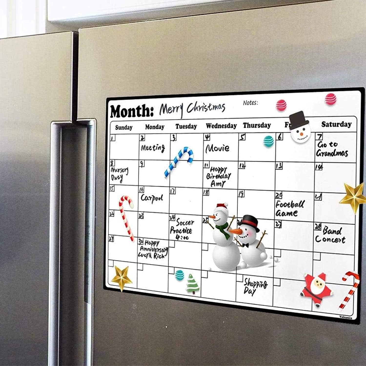 Product image of Fridge Calendar Magnetic Dry Erase Whiteboard Calendar for Refrigerator Planners 16.9 Inches X 11.8 Inches