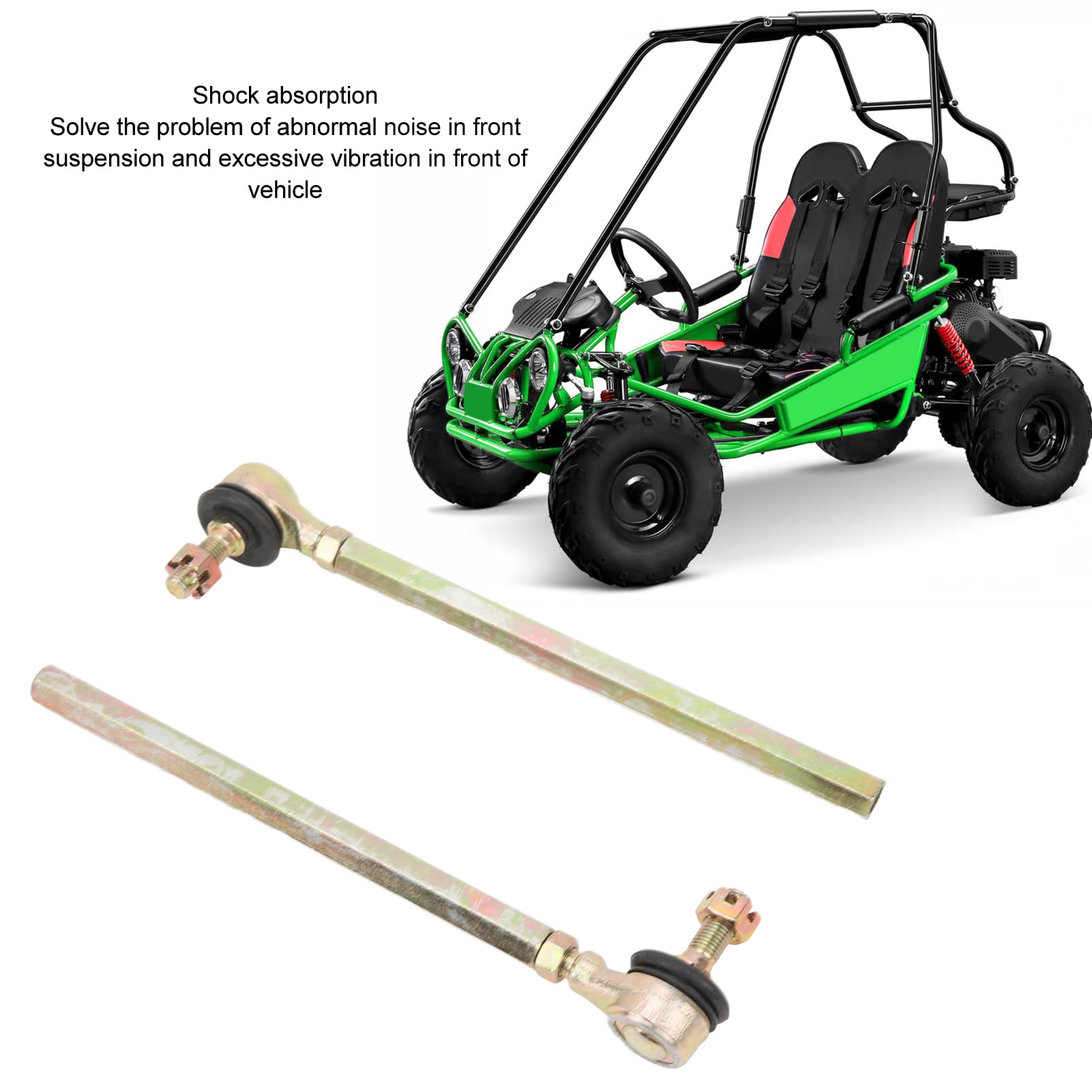 Giunti A Sfera Per Tirante M10 - 2 Pezzi Per ATV Go Kart 110cc-200cc, Acciaio Legato - Foto 4