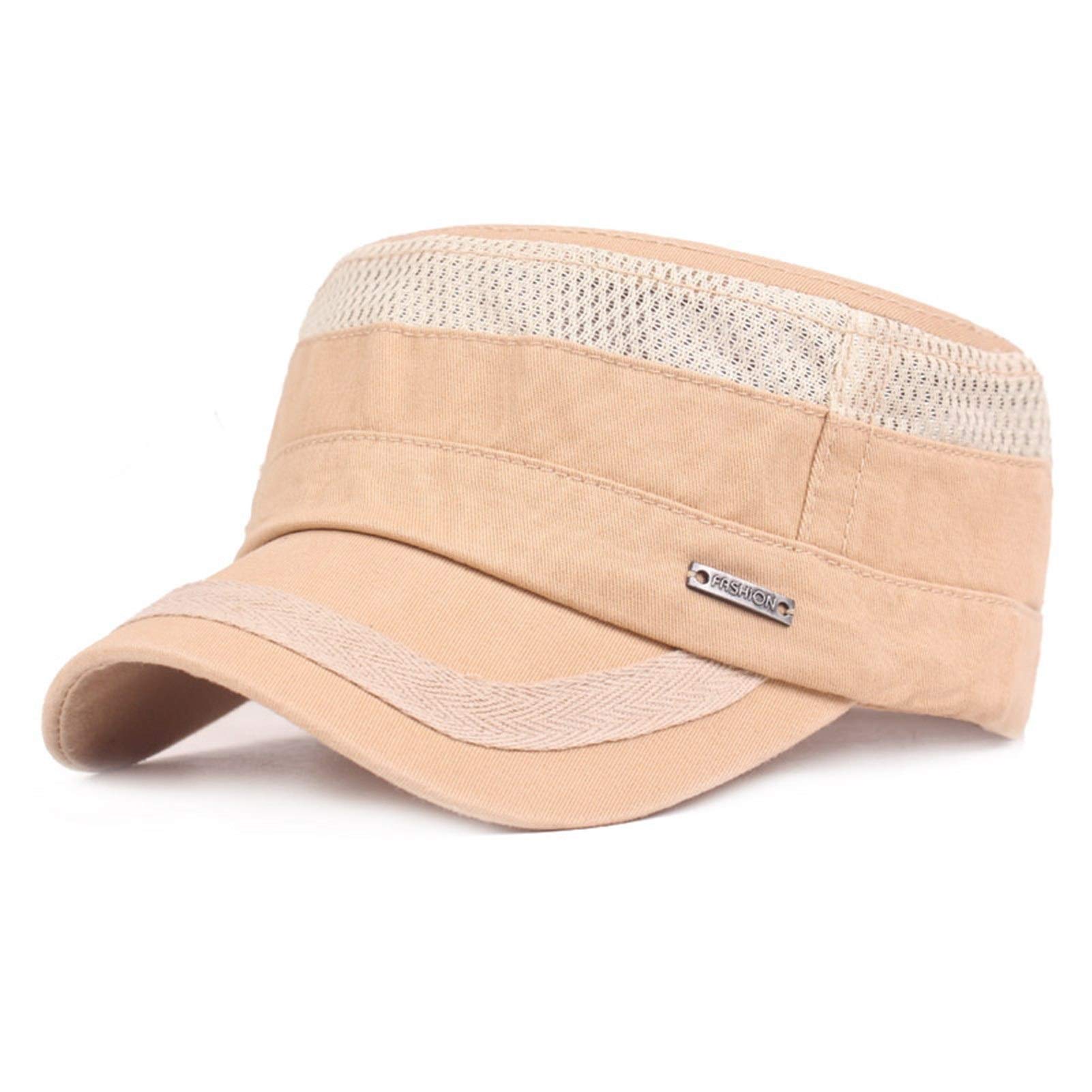 Chapeau de soleil anti-transpiration HUOHUO avec maille aérée kaki