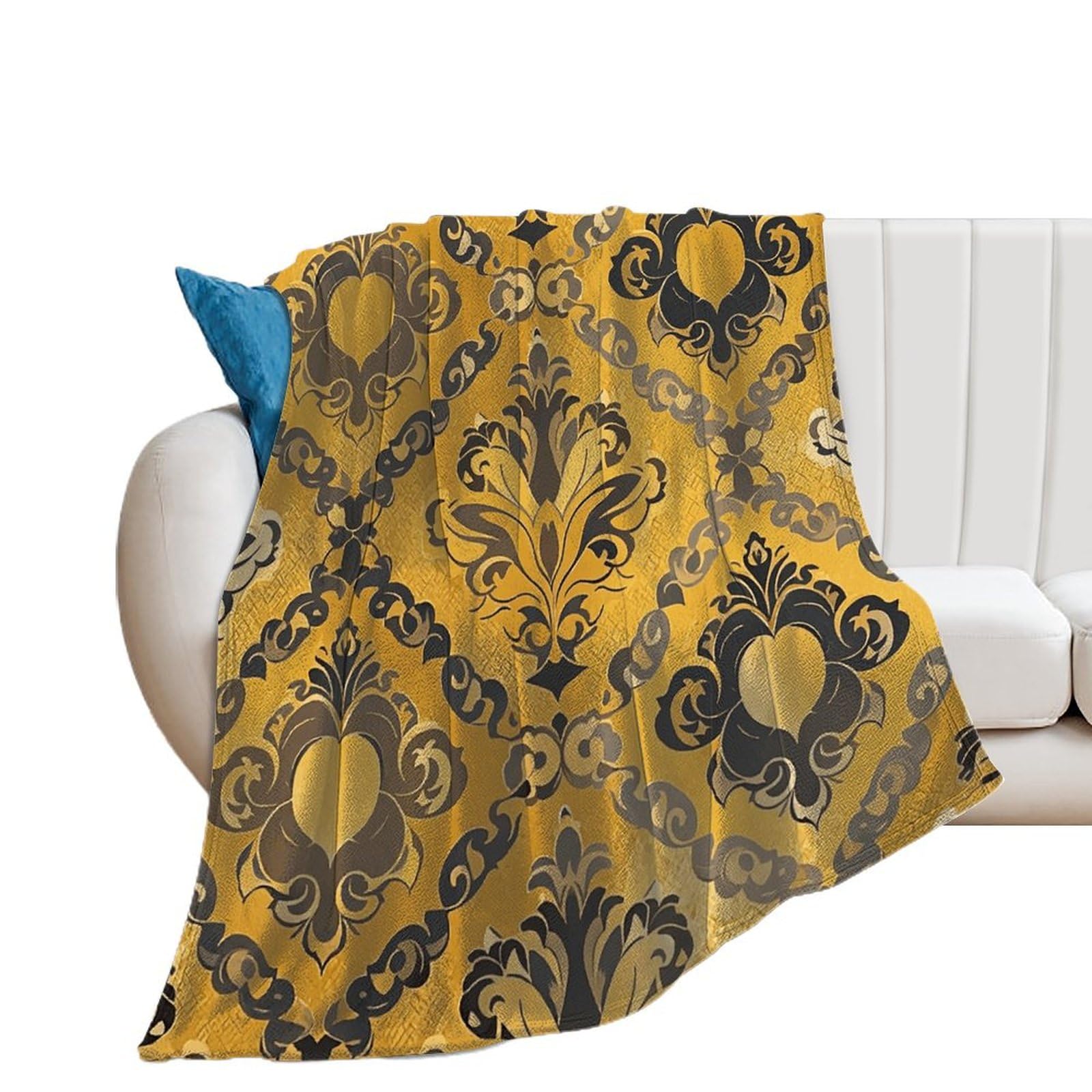 Couverture de lit chaude flanelle plaid canapé microfibre peluche 152x203cm