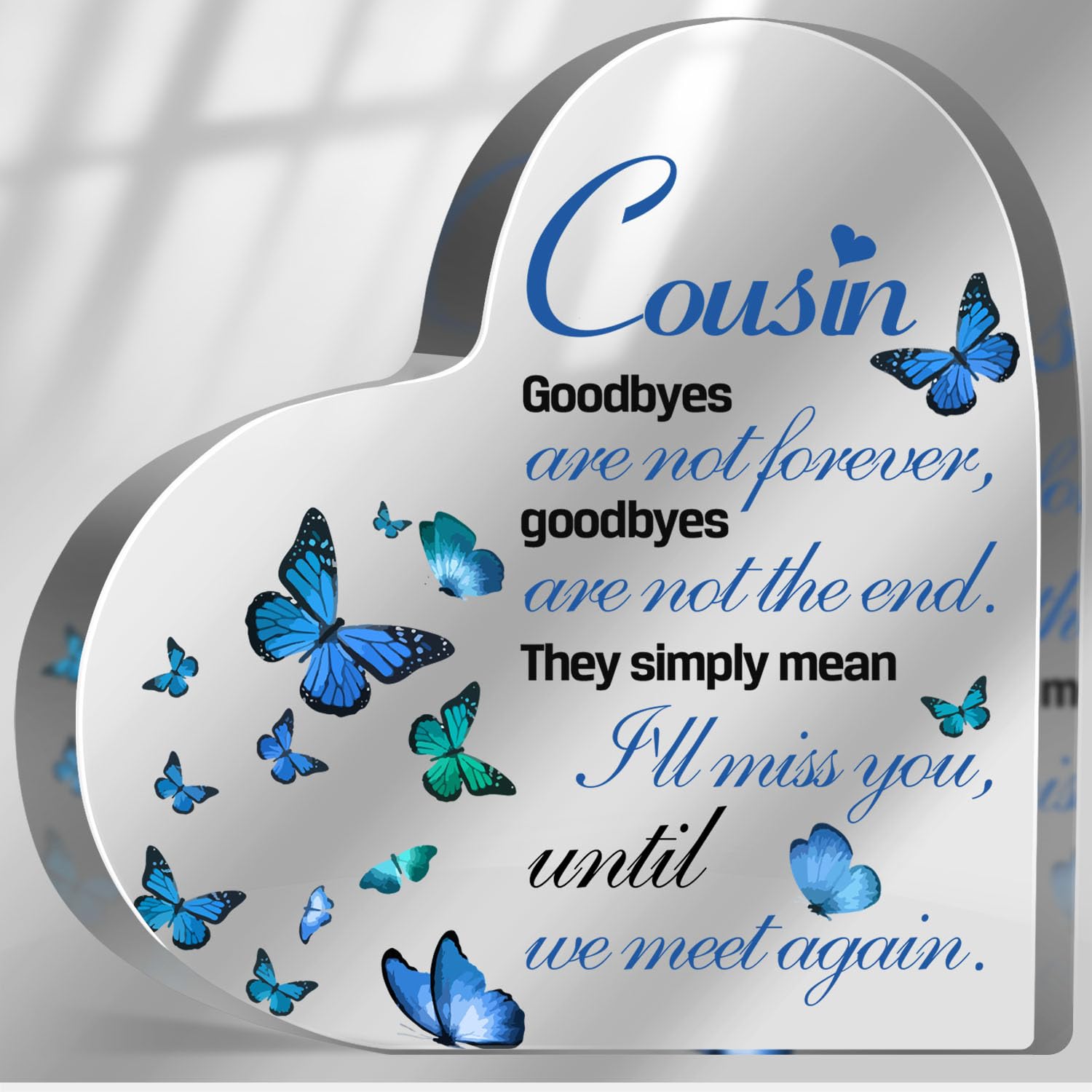 Sympathy Memorial Gifts for Loss of Cousin, Loss of Cousin Sympathy Gifts, Bereavement Condolences Grief Gifts, Funeral Memorial Decor Sign, Remembrance Plaque for Loss Cousin