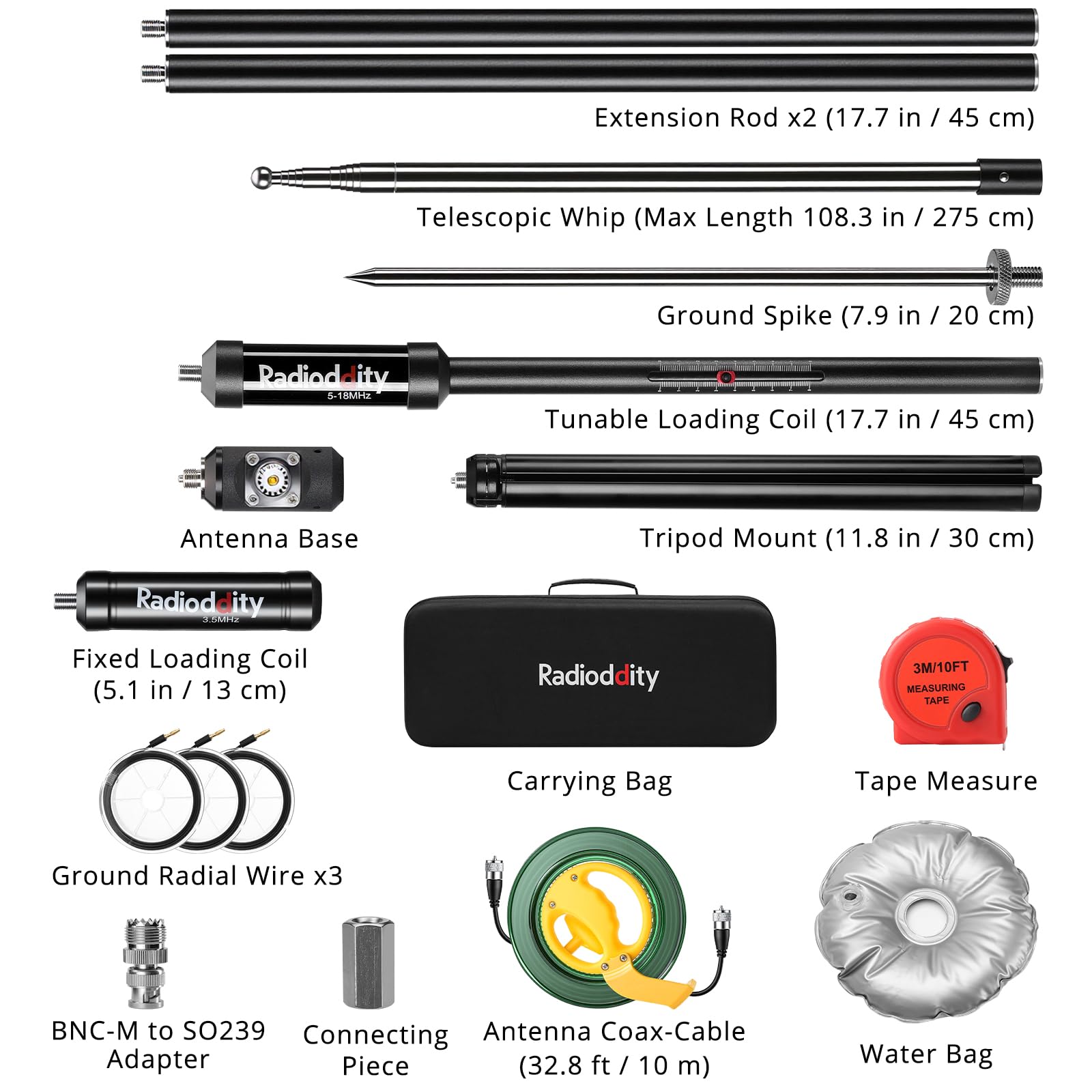 Radioddity Antenne RF Portable HF-010
