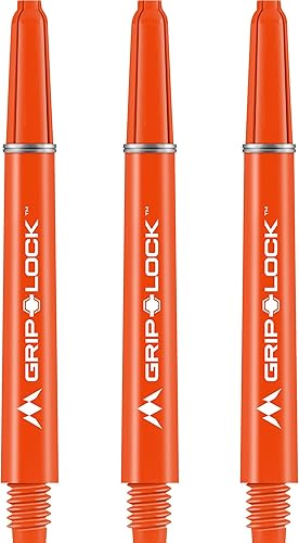 Miniatura 4 de Mission Darts S1073 Stem | Cañas de dardos GripLock premium, naranja, mediano, paquete de 1 juego