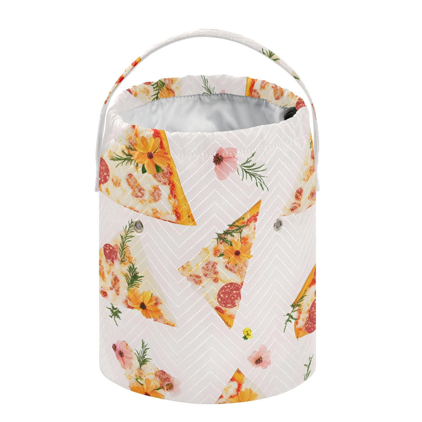 Yarn Storage Bag Small Crochet Bag Knitting Bag Organizer Pizza Flower Yarn Bags for Crocheting Basket