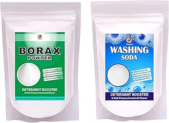 J Organics Laundry Detergent Combo - Washing Soda And Borax Powder - 400Gram Each