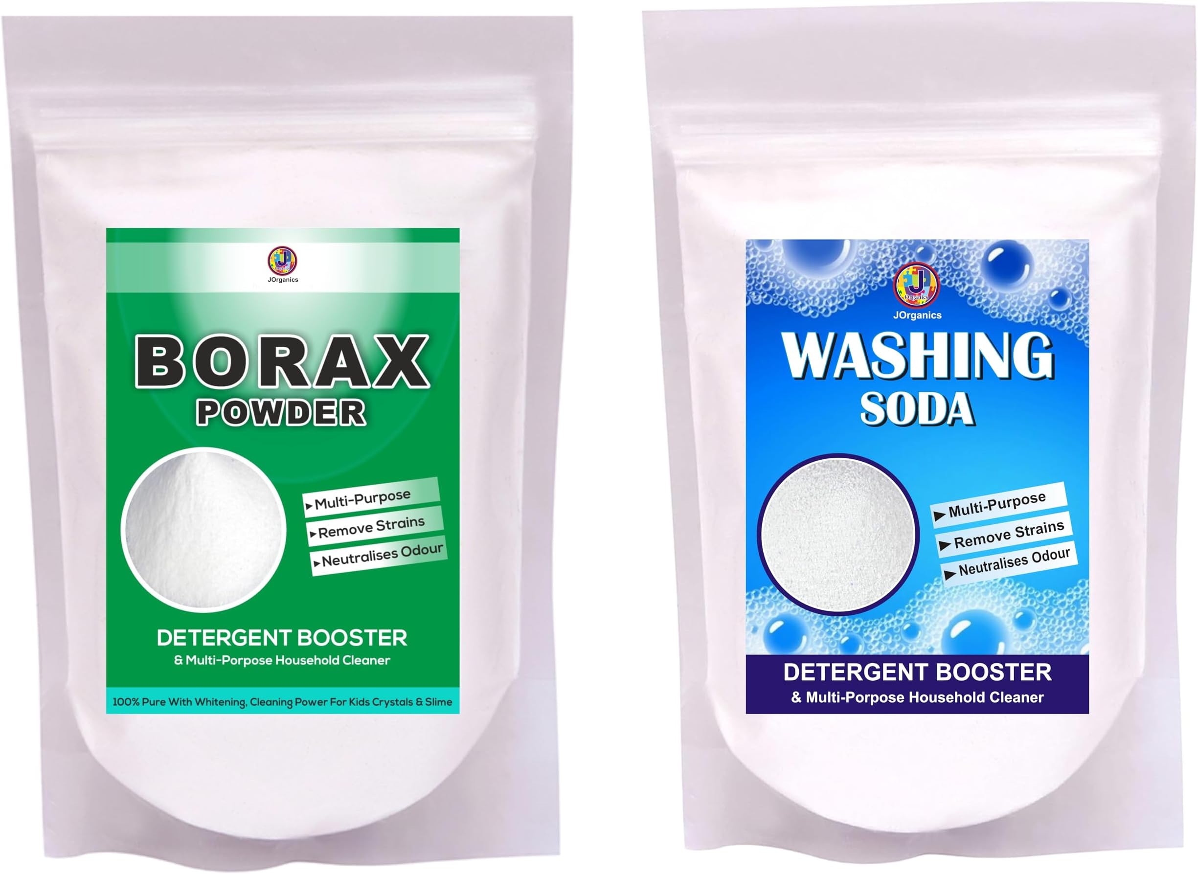 Laundry Detergent Combo - Washing Soda And Borax Powder - 400Gram Each