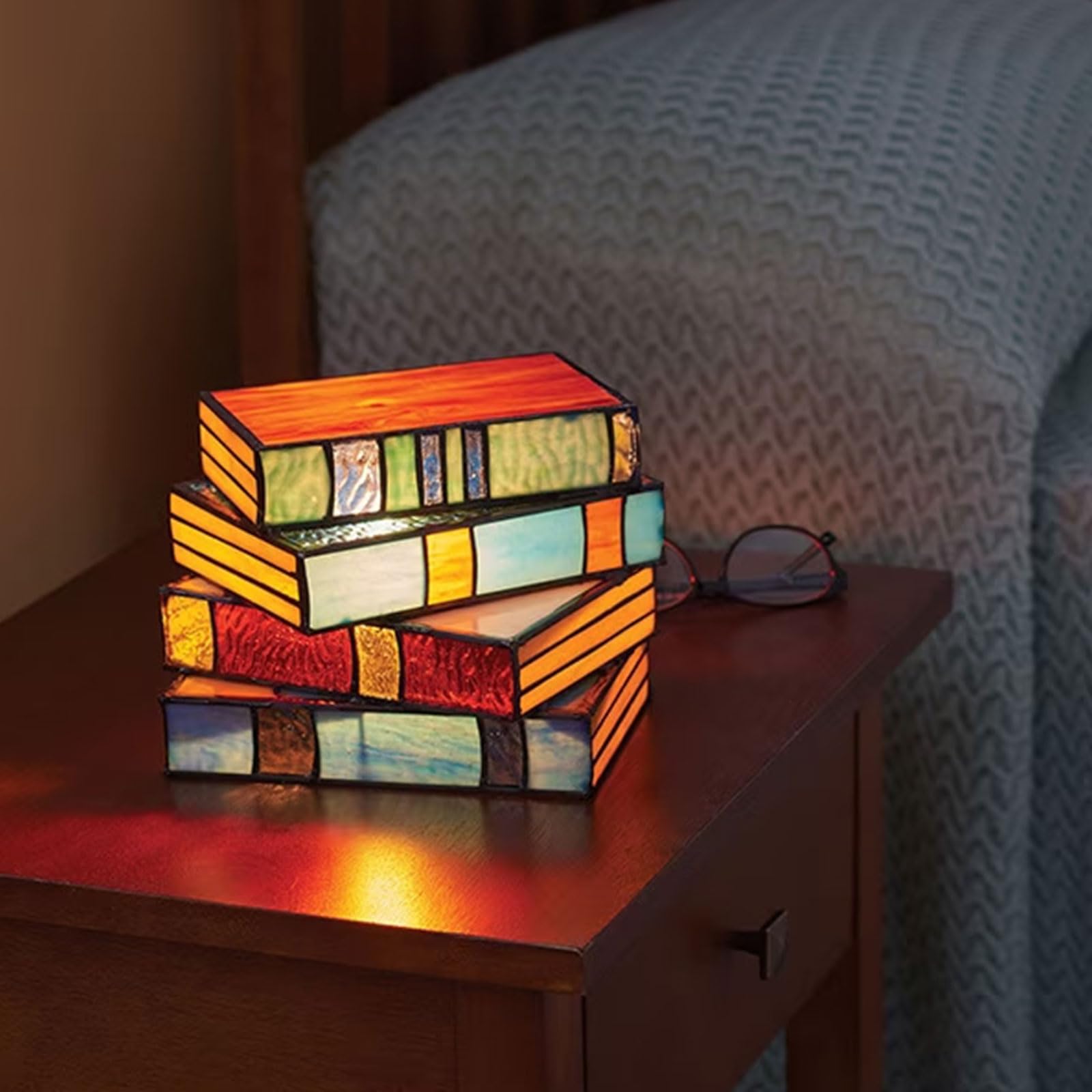 Luce del Libro del LED Luci di Lettura di Vetro Colorato Scrivania Elegante Lampada Da Tavolo Per La Lettura Resina Artistica Colorata Luce