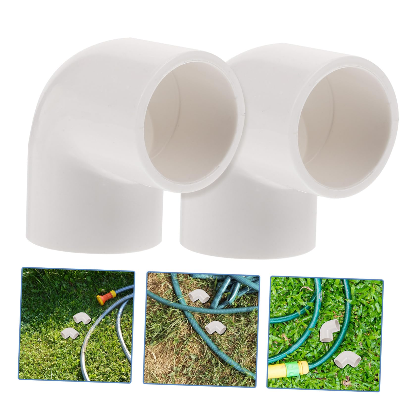 INOOMP 3 Set Raccordi A Gomito Connettore Per Tubo Dell'acqua Raccordi Per Tubi in Pvc Connettore Del Tubo Connettori Di Giunzione Connettori Per Tubi in Pvc Plastica Bianca 20 Pezzi*3