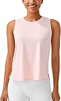 Joyspels Women's Ice Silk Crop Tank Top - Breathable Sleeveless Loose Fit Workout Yoga Shirt
