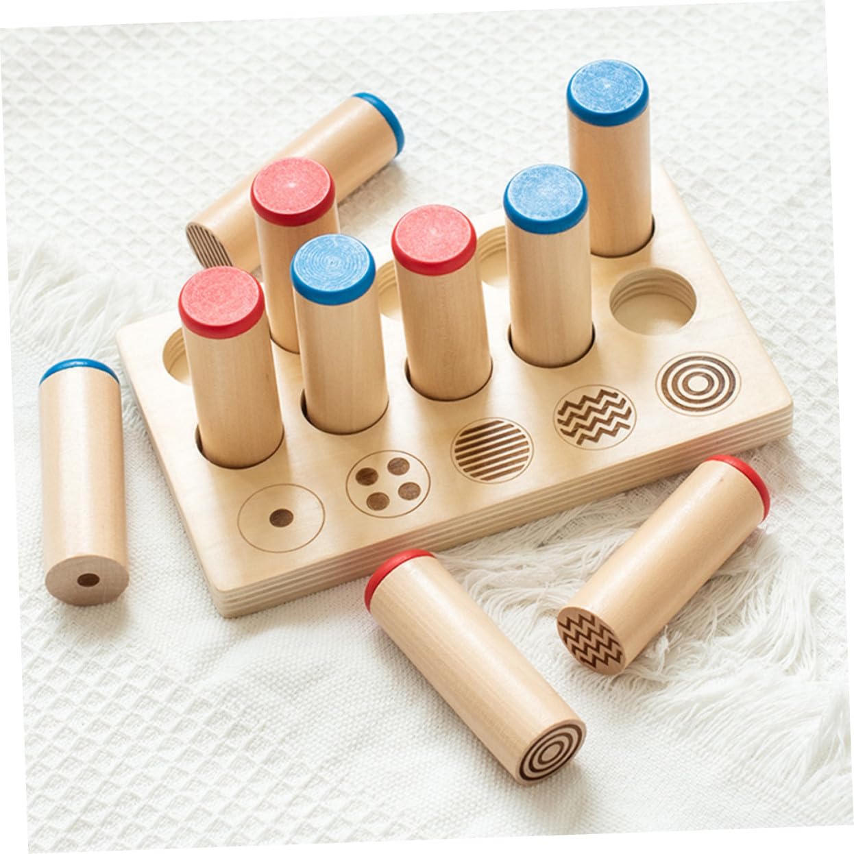 SUPVOX Cilindros de Sonido Educativos de Madera 1 Juego para Niños